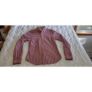 Hollister Button Down Shirt Men S Long Sleeve California Striped Blue White Red